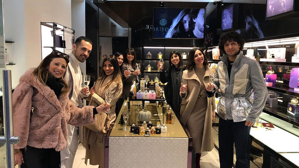 Luxury tour per le studentesse dello IED all'interno della boutique Amouage di Roma