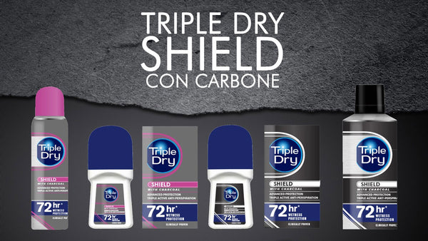 Senza macchia e senza paura: nasce il deodorante Triple Dry Shield con carbone