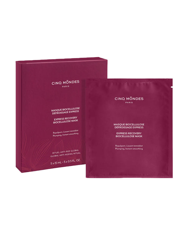 Cinq mondes Masque Biocellulose Défroissage Express